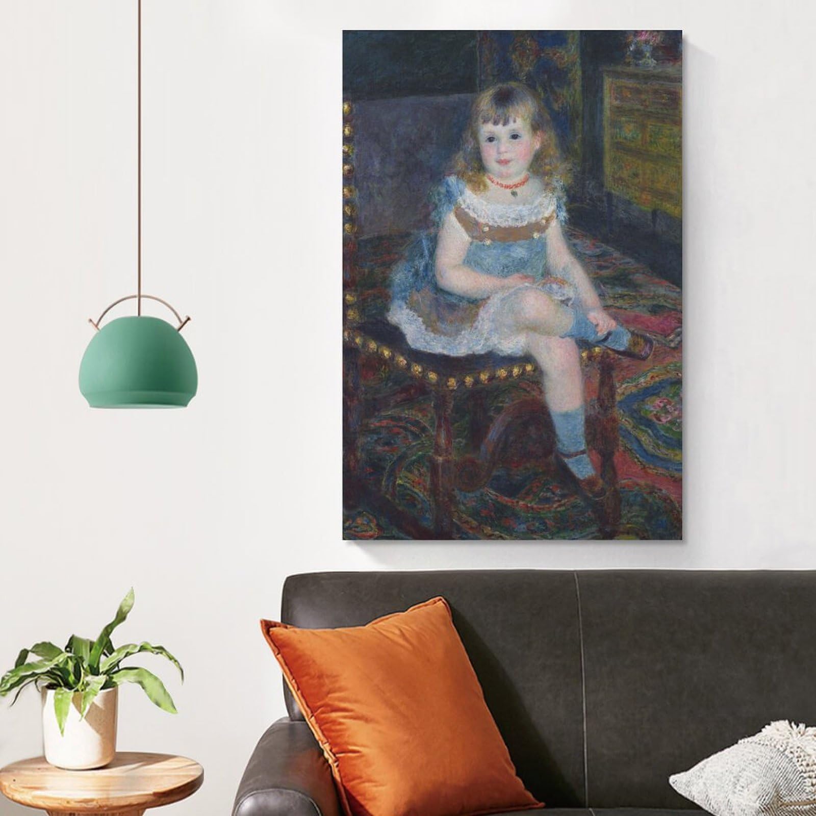 アンティーク すわるジョルジェット・シャルパンティエ嬢 絵画 ポスター 複製画 ルノワール【座るジョルジェット・シャルパンティエ嬢
